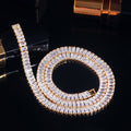 Elegant gold finish Tennis Necklace